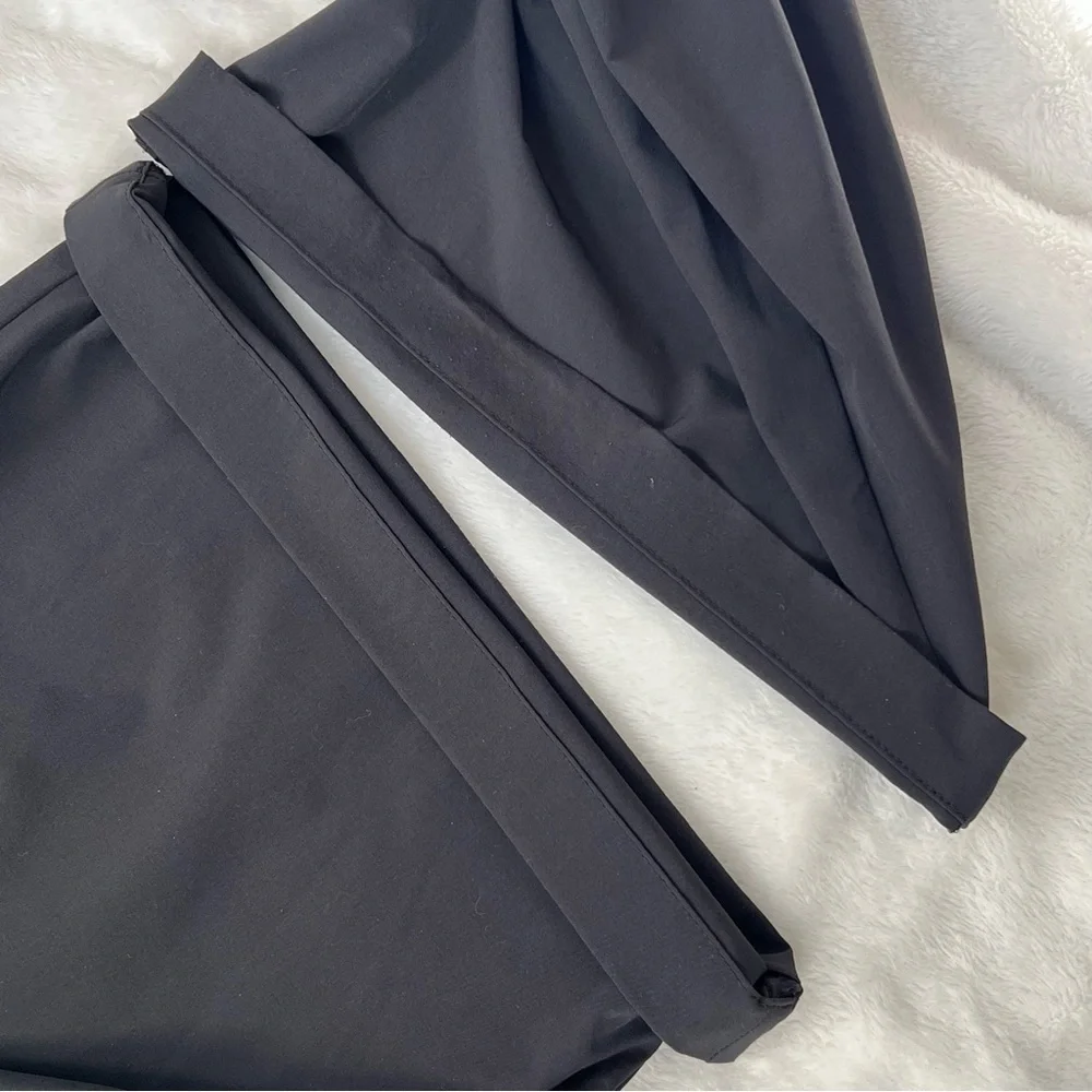 ALO Yoga Black Wide-Leg High-Rise Pants - Picture 14 of 16